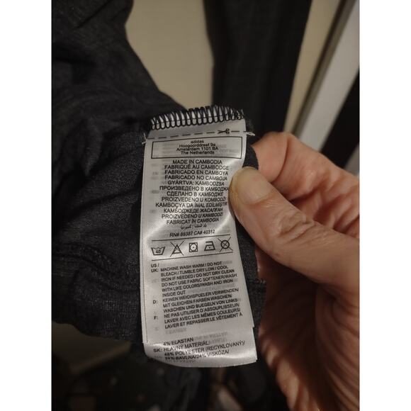 Adidas Standard Essentials Slub Women's Recycled Hoodie Gray XS Casual Preppy - Picture 7 of 9